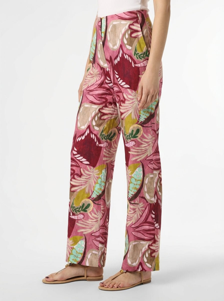 Pantalon en soie imprimé Agoefilo