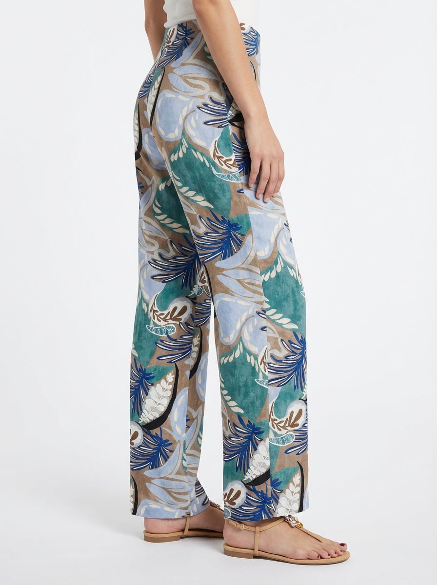 Pantalon en soie imprimé Agoefilo