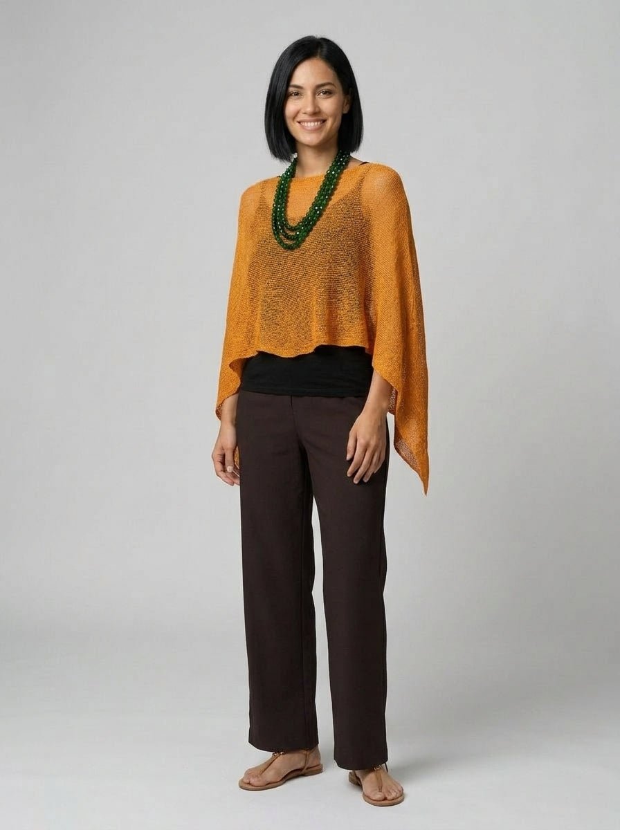 Pantaloni dritti in maglia fine Agoefil