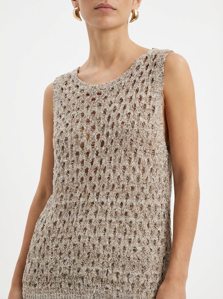 Top Byu Calado Blanco Beige