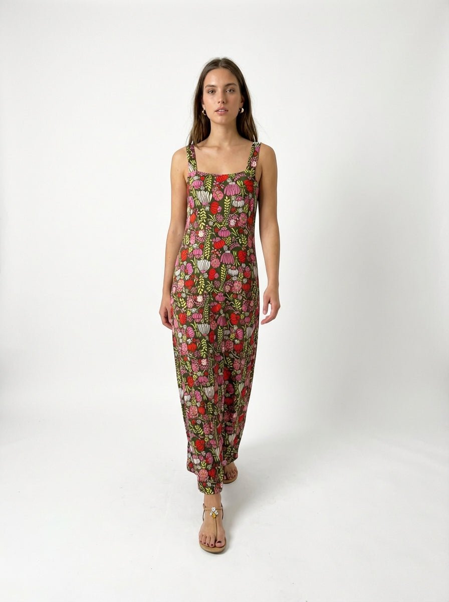 Vestido Justimine Midi Ballon Estampado Flores