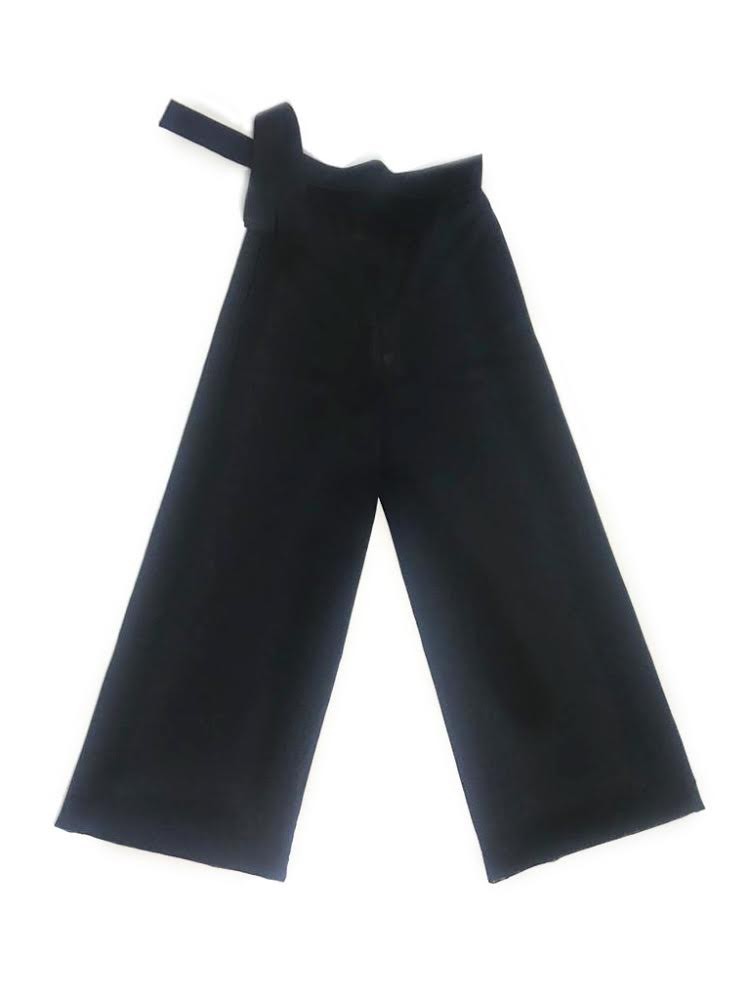 Pantalon palazzo en tulle noir - Marque Fuzzi