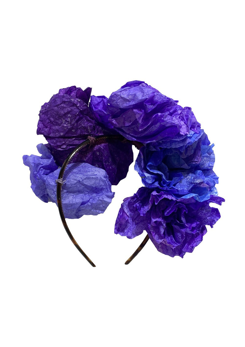 Bandeau bleu marine à fleurs Ana Hagopian