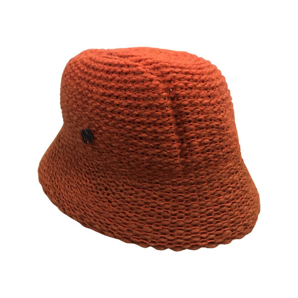 Orange Wool Hat by Raffaello Bettini