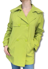 Vlab Double-breasted Trench Coat with Hood