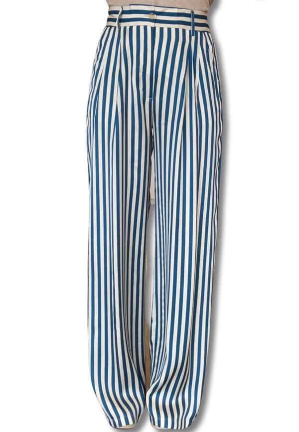 Diega Wide Striped Pleated Pants
