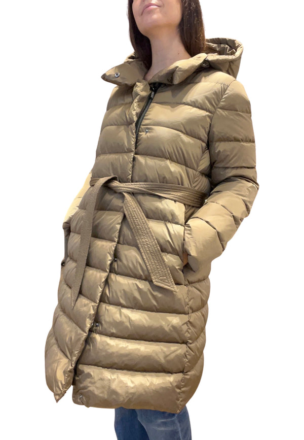 VLab Down Jacket with Hood and Belt