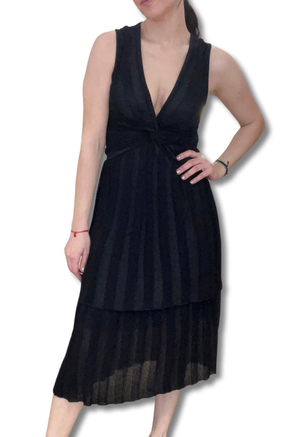 Cecilia Prado Black Pleated Dress