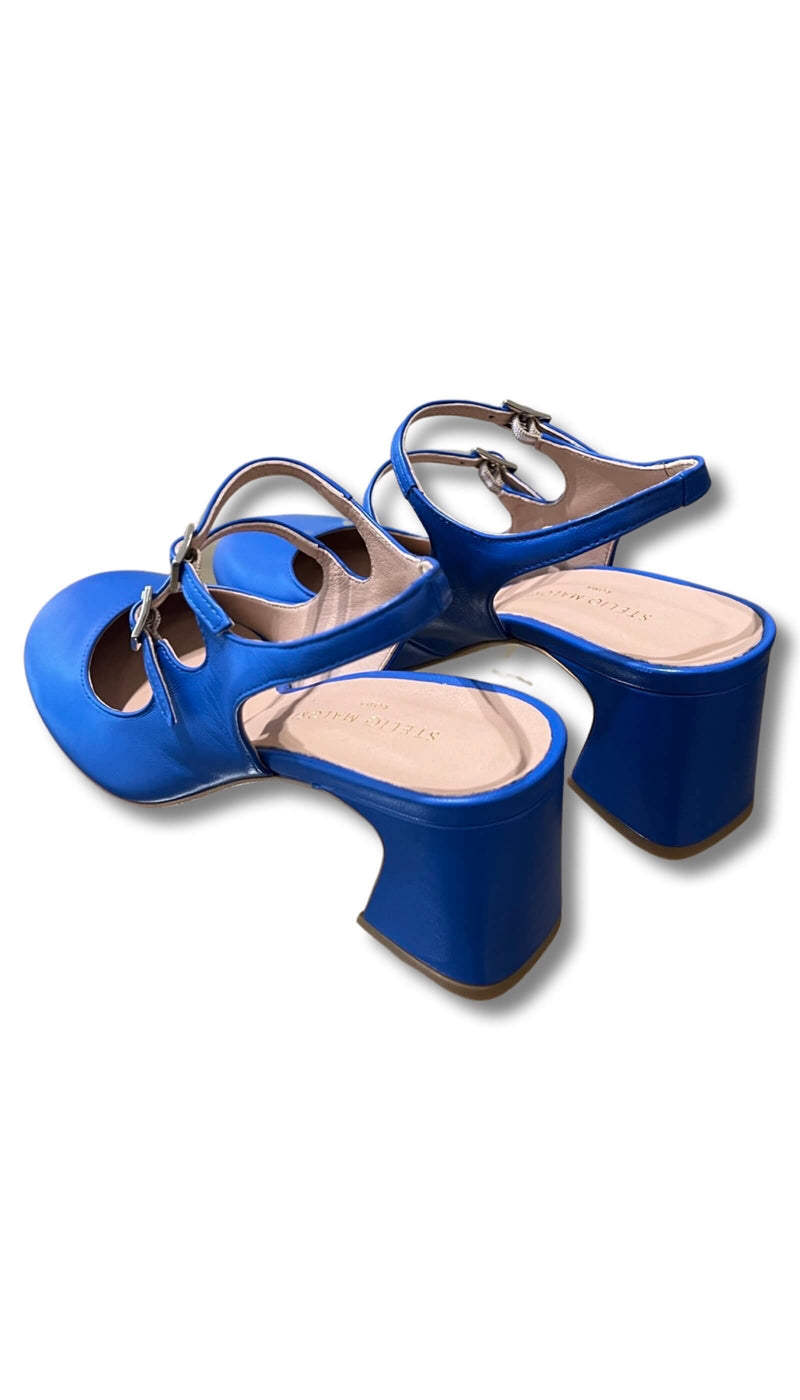 Chaussure en cuir bleu Studio Malori