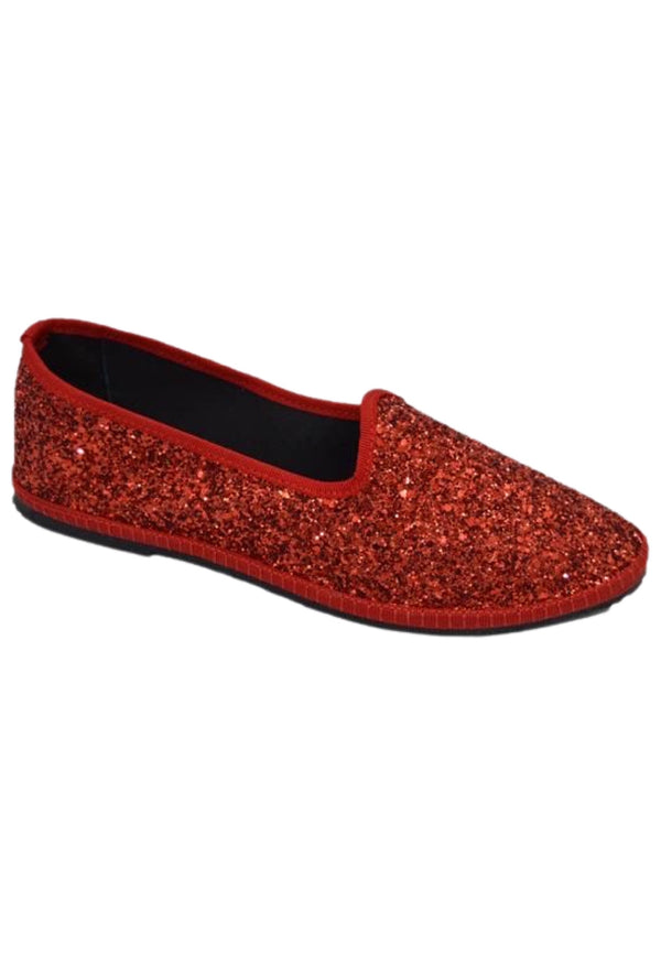 Chaussure Veneziana rouge pailletée
